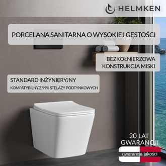 OEM Inodoro Suspendido Con Asiento De Duroplast De Cierre Suave Helmken 35120001 (blanco)