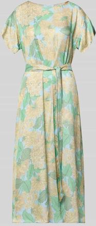 Rich & Royal Midikleid aus Viskose mit Bindeg&uuml;rtel in Hellblau, Gr&ouml;&szlig;e 36