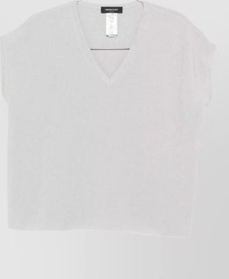 Fabiana Filippi cotton v-neck short-sleeve knitted blouse