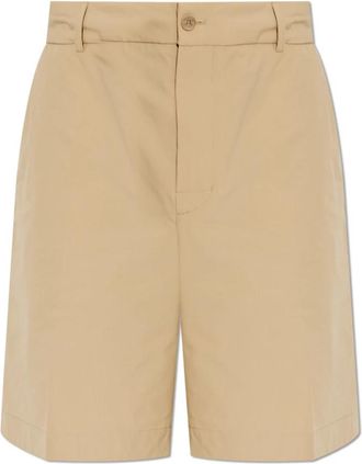 Moncler Shorts met Zakken - Heren - Korte Broeken - Beige - L - Polyester - Korte Broeken
