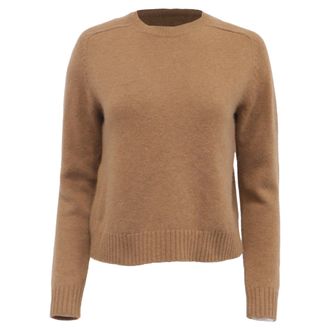 Nili Lotan Nili Lotan Knitted Crewneck Sweater in Brown Merino Wool