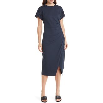 Frame Denim Faux Wrap Dress in Navy at Nordstrom Rack, Size Small