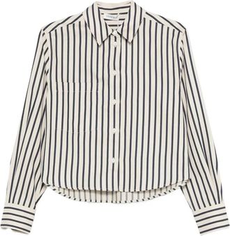 Anine Bing Gestreepte Button-down Shirt - Dames - Overhemden - Zwart - S - Overhemden