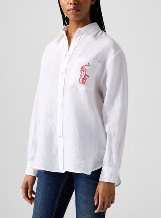 Polo Ralph Lauren Polo Shirt Ralph Lauren - Womens Pure linen logo shirt