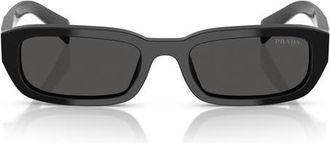 Prada 53mm Rectangular Sunglasses in Dark Grey at Nordstrom