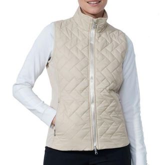 Daily Sports Bonnie Padded Womens Golf Vest in Raw Beige at Nordstrom, Size Medium