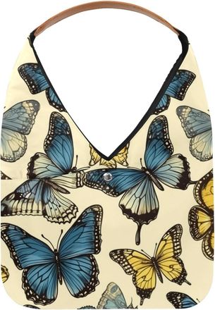 Generic Butterfly Reusable Lightweight Grocery Bags - Foldable Into Compact Pouch, Washable & Sturdy, Multipurpose for Shopping and Travel