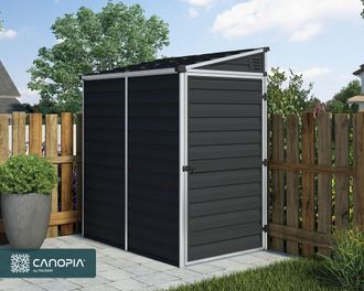 Canopia by Palram Canopia By Palram - Canopia Pent Caseta De Jard&iacute;n Policarbonato 176x120x203 Cm Gris Oscuro