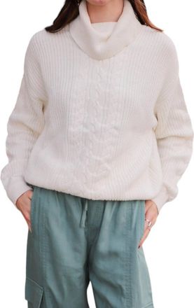 bobi Turtleneck Sweater In Off-White