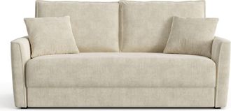 Sia Home Sof&aacute; cama 3 plazas tejido tramado tacto suave crema 180 cm