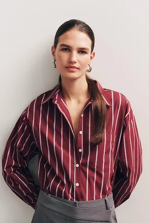 Maeve Shrunken Bennet Button Down Shirt by Maeve Top