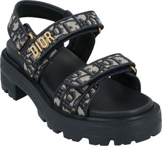 Dior Womens Canvas Dioract Platform Sandal (Authentic Pre-Loved)