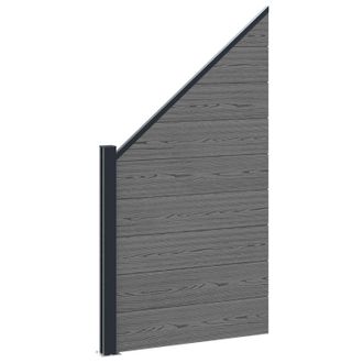 vidaXL Conjunto De Valla 95 X 180 Cm Wpc Y Aluminio Gris Vidaxl