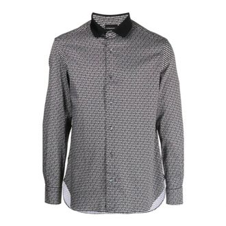 Emporio Armani Casual Shirts, male, Black, L, Casual Shirt