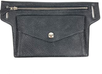 Herm&egrave;s Black Leather Fanny Pack (Pre-Owned)