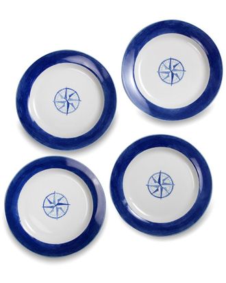 Euroceramica Ahoy 4Pc Assorted Dinner Plate Set