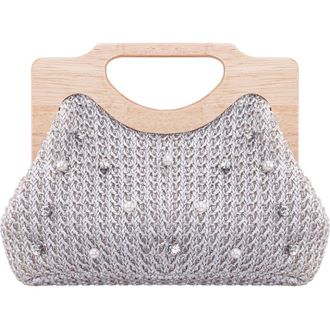 Nina Solei Clutch in Silver at Nordstrom