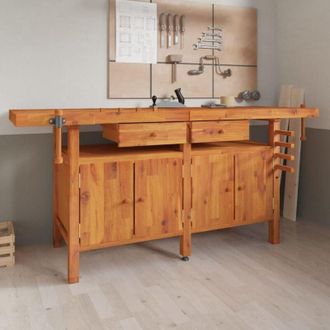 vidaXL Vidaxl - Banco De Trabajo Cajones Y Tornillos Banco Madera 192x62x83 Cm
