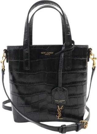 Saint Laurent Pre-owned Vintage Mini Tas - Dames - Vintage Mini Tas - Zwart - ONE Size - Leer - Vintage