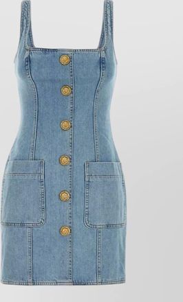 Balmain stretch denim mini dress