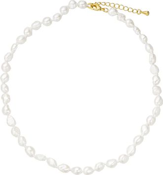 Untamed Petals Alyx Freshwater Pearl Necklace in Gold at Nordstrom