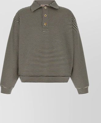 Marni striped long sleeves polo sweatshirt