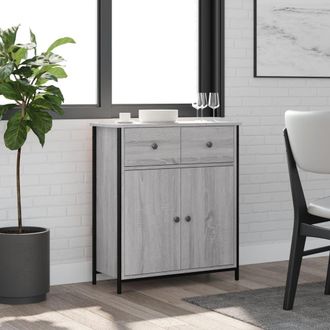 vidaXL Vidaxl - Aparador De Madera De Ingenier&iacute;a Gris Sonoma 70x30x80 Cm