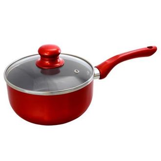 Better Chef 1.5 Quart Ceramic Coated Saucepan with Glass Lid in Red at Nordstrom