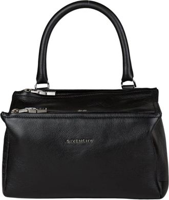 Givenchy Pandora Gehamerde Leren Schoudertas - Dames - Handtassen - Zwart - ONE Size - Leer - Tassen