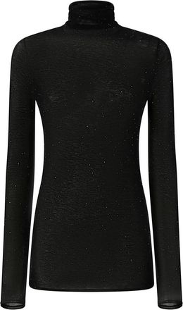 Pinko Pinko, Truien & Vesten, Dames, Zwart, L, Wol, Stijlvolle Moss Art Sweater