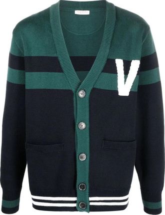 Valentino Garavani V-Logo Knitted Cardigan
