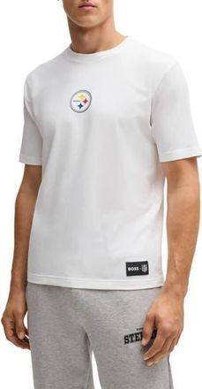 BOSS x NFL Stretch Cotton Graphic T-Shirt in Pittsburgh Steelers - White at Nordstrom Rack, Size Xxx-Large