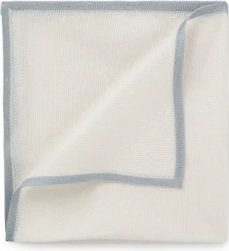 BOSS Knitted pocket square in Italian-made silk