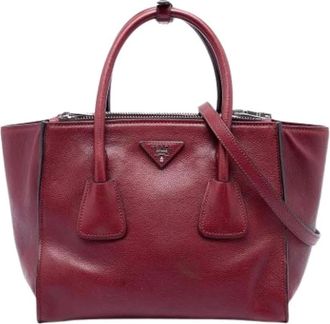 Prada Pre-owned Handbags, female, Red, Size: ONE SIZE Pre-owned Vintage Satchel
