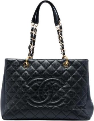 Chanel Pre-owned Grand Shopping Tote - Dames - Vintage Shopper - Zwart - ONE Size - Leer - Vintage