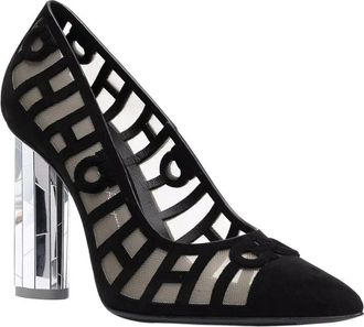 Ferragamo Mirrored Leather Heel Pump