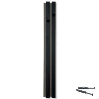 OEM Perchero De Madera Lamele De 98 Cm, M&oacute;dulo De 12 Cm, Negro