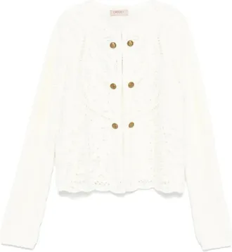 Twin-Set Cardigan traforato - Bianco