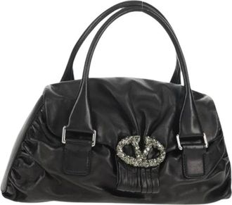 Valentino Pre-owned Handbags, female, Black, Size: ONE SIZE Pre-owned Vintage Hand Bag