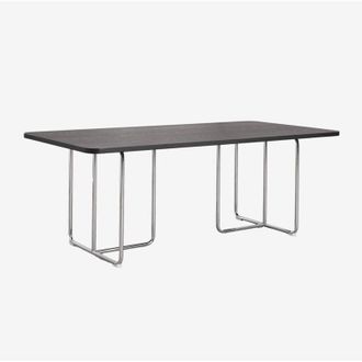 Sklum Sklum - Mesa De Comedor Rectangular En Mdf Y Acero Inoxidable Tento