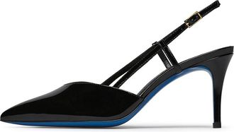 Loriblu Slingback in zwart vernis - Dames - Pumps - Zwart - 39 EU - Schoenen