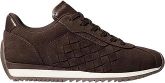 Michael Kors Sneakers Rhodes in camoscio intrecciato - - Shoes - Donna - Marrone - 38 1/2 EU