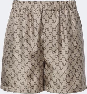 Gucci GG silk twill shorts