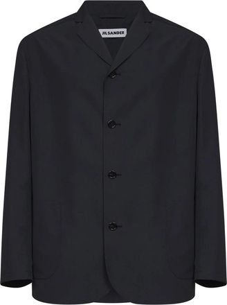 Jil Sander Boxy Blazer - Heren - Blazers - Zwart - M - Polyester - Jassen
