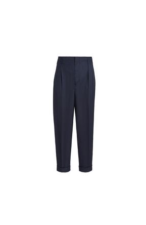 Brunello Cucinelli Double pleated trousers in Navy Blue at Nordstrom, Size 60 It