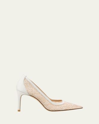 Stuart Weitzman 85mm Stuart Power Lace Pumps