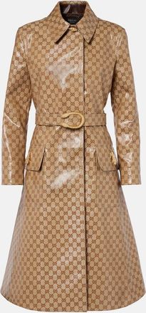 Gucci GG Canvas belted coat