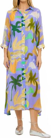 Oliphant Midi Shirt Dress In Paradiso Blue