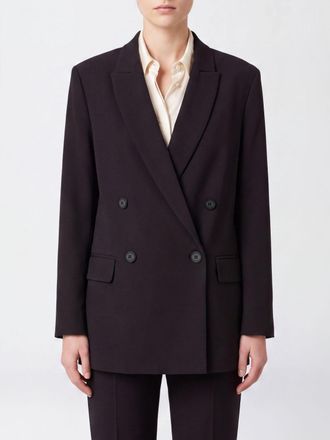 Twinset Double-Breasted Viscose Blend Blazer with Peak Lapels