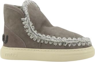Mou Eskimo Sneaker Bold Glitter Logo - Dames - Winterlaarzen - Grijs - 37 EU - Leer - Schoenen